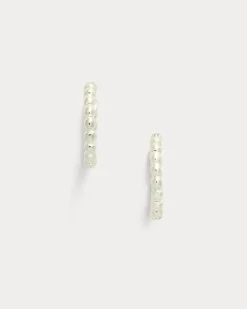 Creolen aus Sterlingsilber mit Perlen Silver