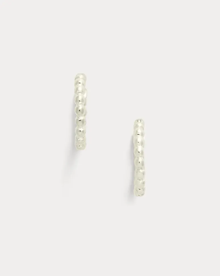 Creolen aus Sterlingsilber mit Perlen Silver