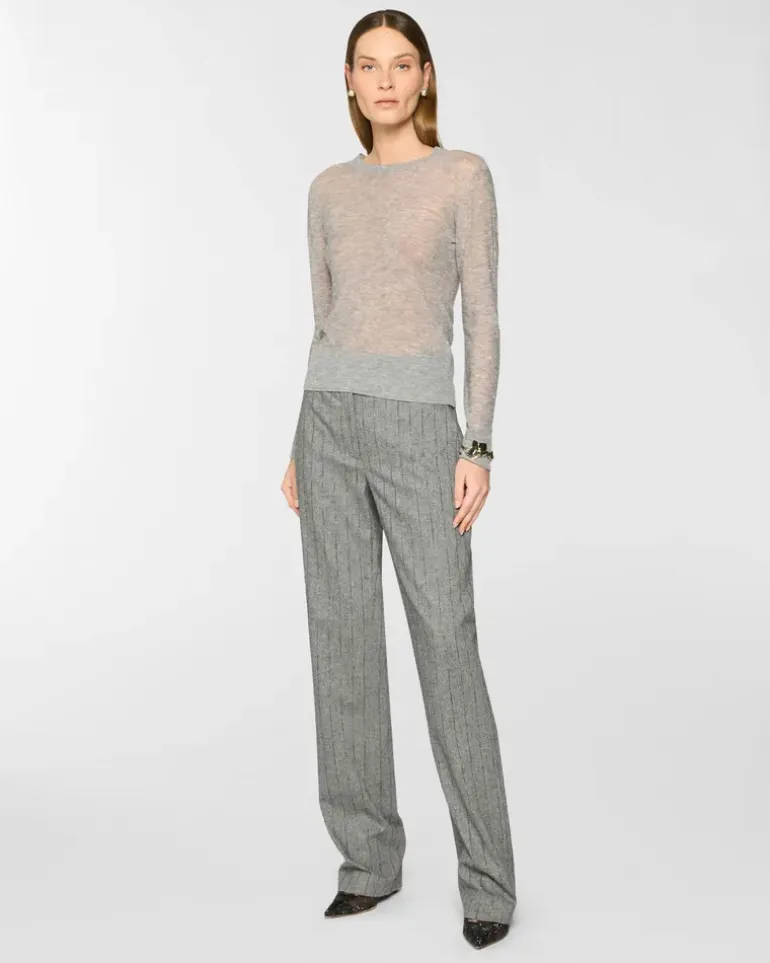 Crewneck wool sweater Grey