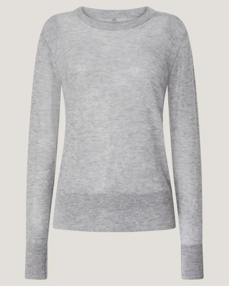 Crewneck wool sweater Grey