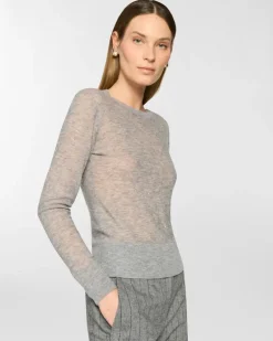 Crewneck wool sweater Grey