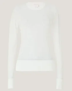 Crewneck wool sweater White