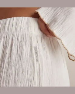 Crinkle Pyjamahose - Weiß White