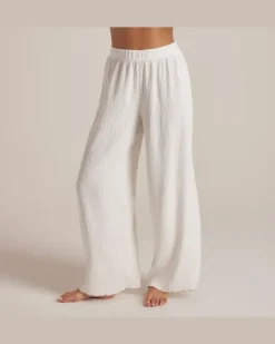 Crinkle Pyjamahose - Weiß White