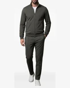 Crispinfeloa Sweatshirtjacke mit eingefasster Tasche - Grün