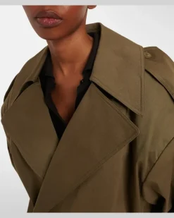 Cropped-Trenchcoat Zurich aus Baumwolle GrüN