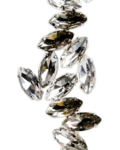 crystal-embellished brooch - Silber