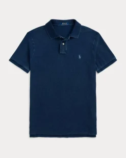 Custom-Slim-Fit Piqué-Poloshirt Blue