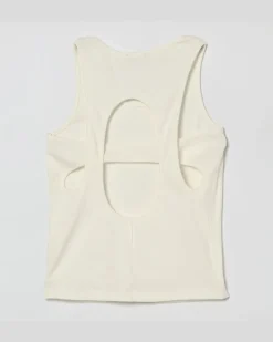 Cut-Out Baumwoll-Tanktop Yellow