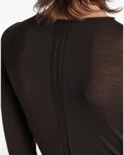cut-out long-sleeve top - Braun