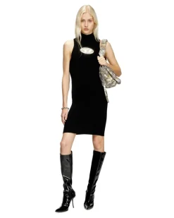 Cutout-Mini-Kleid mit Logo-Plakette - Kleider - Damen - Bunt