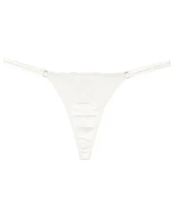 Daisy Tanga mit Blumenspitze - Weiß