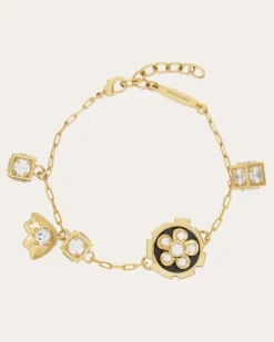 Damen Armband mit Anhängern Gold