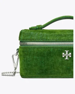 Damen Beflockte Kira Kosmetiktasche kira Emerald