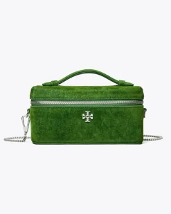 Damen Beflockte Kira Kosmetiktasche kira Emerald