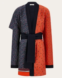 Damen Cardigan aus Wolle und Seide Mehrfarbig