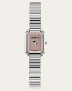 Damen Ferragamo Crystal Petite Uhr Rosa