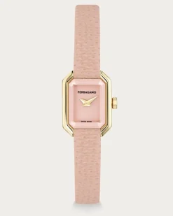 Damen Ferragamo Crystal Petite Uhr Rosa