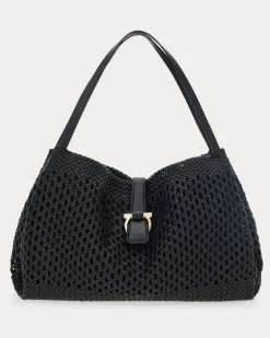 Damen Ferragamo Mia Totebag (L) Schwarz