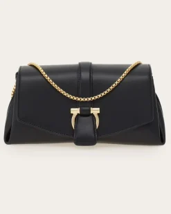 Damen Ferragamo Mia Umhängetasche (XS) Schwarz