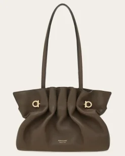 Damen Ferragamo Soft-bag (S) Grau
