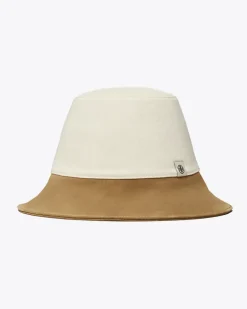 Damen Fischerhut in Colorblock-Optik Beige
