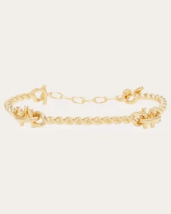 Damen Gancini Armband Torchon Gold