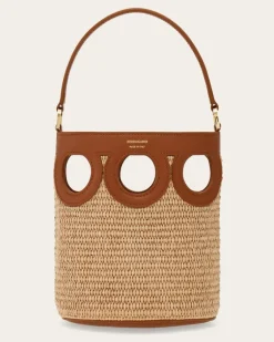 Damen Gancini-Beuteltasche (XS) Beige