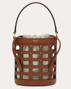Damen Gancini Beuteltasche (XS) Braun