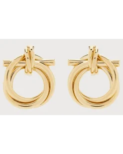 Damen Gancini Ohrringe Torchon (S) Gold