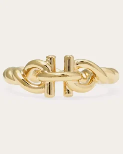 Damen Gancini Ring Torchon (50 mm) Gold