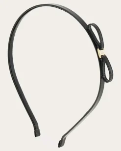 Damen Haarreifen mit Mini-Schleife Schwarz