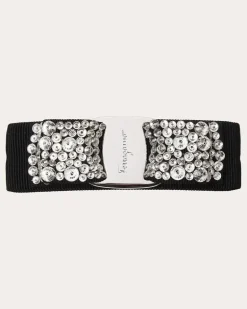 Damen Haarspange mit Vara-Schleife Schwarz