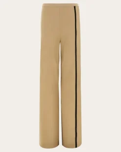 Damen Hose in Maschenware Beige