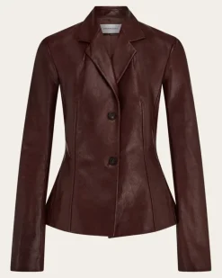 Damen Lederjacke Braun