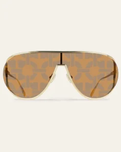 Damen Masken-Sonnenbrillen Gold