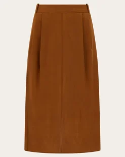 Damen Midirock Braun