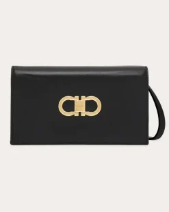 Damen Mini-bag mit Doppel-Gancini Schwarz