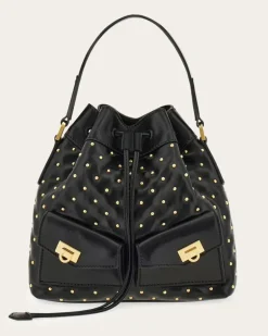 Damen Multipocket-Beuteltasche Schwarz