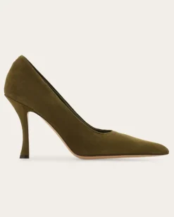 Damen Pumps Grün Größe
