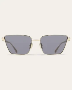 Damen Schmetterlings-Sonnenbrillen Gold