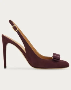 Damen Slingback mit Vara-Schleife Violett Größe 5