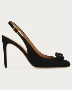 Damen Slingback mit Vara-Schleife Schwarz Größe