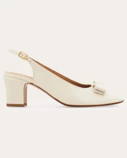 Damen Slingback mit Vara-Schleife Weiß Größe 5