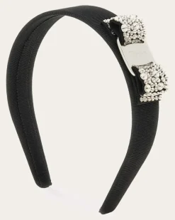 Damen Stirnband mit Vara-Schleife Schwarz