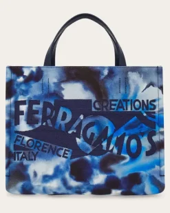 Damen Totebag mit Nelke-Print(M) Braun