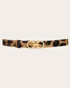 Damen Verstellbarer Gancini Gürtel Beige