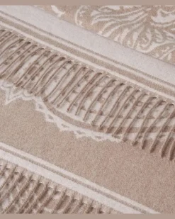 Decke Alocasia aus Wolle Beige