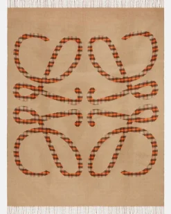 Decke Anagram aus Wolle und Kaschmir Beige