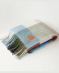 Decke aus einem Alpakawollgemisch Multicolor